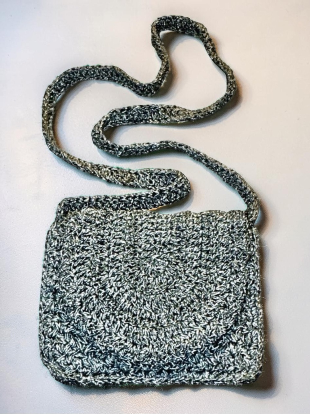 Carrie Forbes Vintage Crochet Satchel Handbag w/ Strap. Silver
